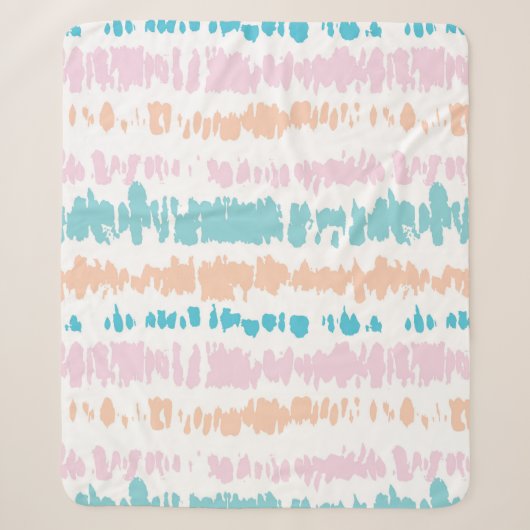 Couverture Sherpa Motif Pastel Batik (Devant)