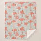 Couverture Sherpa Motif Pastel Palm Tree (Devant)