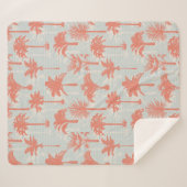 Couverture Sherpa Motif Pastel Palm Tree (Devant (Horizontal))