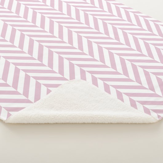 Couverture Sherpa Motif Pastel Purple Pink Herringbone (3/4)