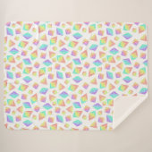 Couverture Sherpa Motif Pastel Rainbow Crystals (Devant (Horizontal))