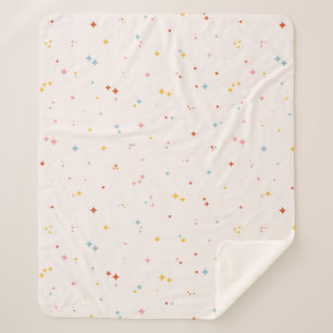 Couverture Sherpa Motif Pastel Star