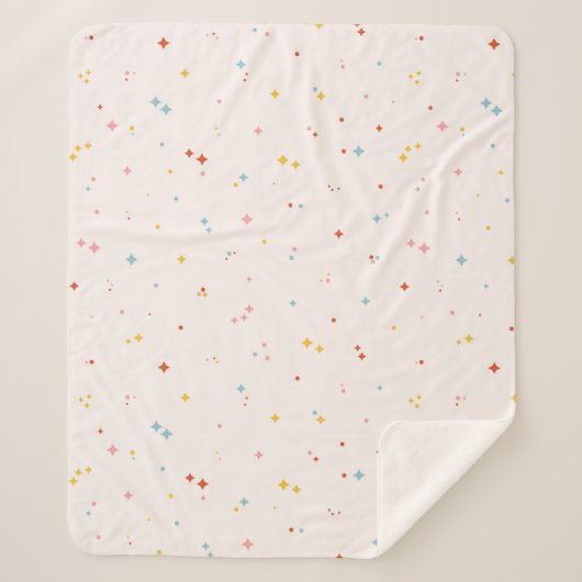 Couverture Sherpa Motif Pastel Star (Devant)