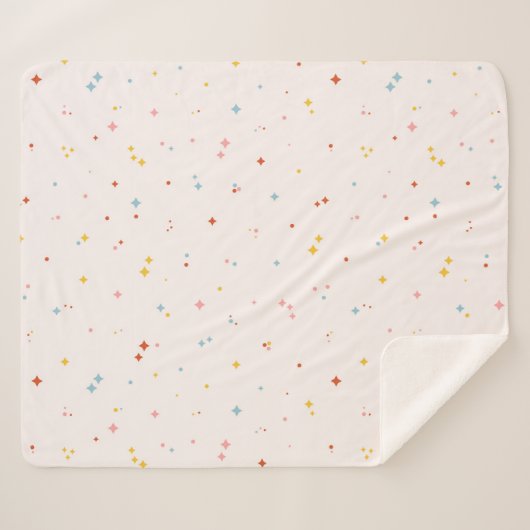 Couverture Sherpa Motif Pastel Star (Devant (Horizontal))