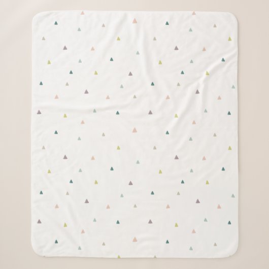 Couverture Sherpa Motif Pastel Triangle (Devant)