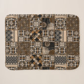 Couverture Sherpa Motif patchwork rustique (Devant (Horizontal))