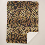 Couverture Sherpa Motif Peau de Léopard (Devant)