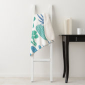 Couverture Sherpa motif plante (En situation)