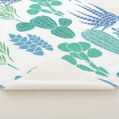 Couverture Sherpa motif plante (3/4)