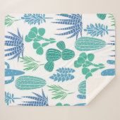 Couverture Sherpa motif plante (Devant (Horizontal))