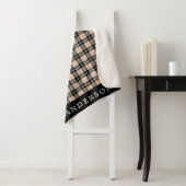 Couverture Sherpa Motif plat personnalisé Thompson Camel Tartan Tart (En situation)