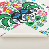 Couverture Sherpa Motif polonais carré de coq (3/4)