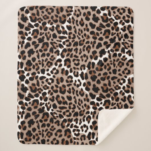 Couverture Sherpa motif poster de animal (Devant)