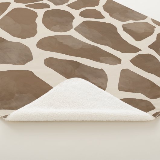 Couverture Sherpa Motif Poster de animal de Giraffe d'aquarelle (3/4)