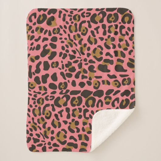 Couverture Sherpa Motif Poster de animal Leopard Jaguar (Devant)
