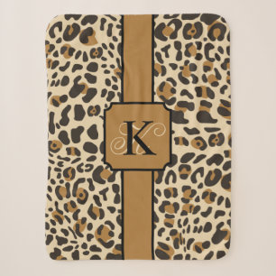 Couverture Sherpa Motif Poster de animal Leopard Jaguar personnalisé