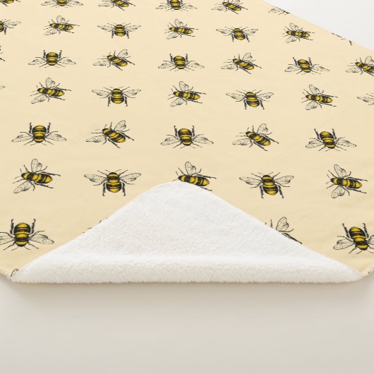 Couverture Sherpa Motif Queen Bee (3/4)