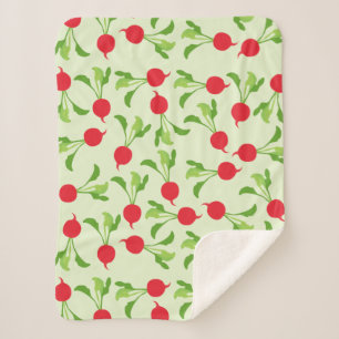 Couverture Sherpa Motif Radish Red Green