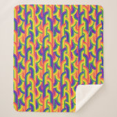 Couverture Sherpa Motif Rainbow moderne (Devant)