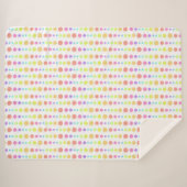 Couverture Sherpa Motif Rainbow Pastel Dots (Devant (Horizontal))
