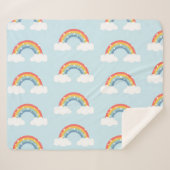 Couverture Sherpa Motif Rainbow pour enfants (Devant (Horizontal))