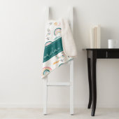 Couverture Sherpa Motif Rainbows & Hearts (En situation)