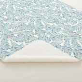 Couverture Sherpa Motif rayé décoratif de feuille (3/4)