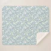 Couverture Sherpa Motif rayé décoratif de feuille (Devant (Horizontal))