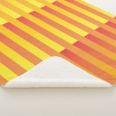 Couverture Sherpa Motif rayé jaune orange (3/4)
