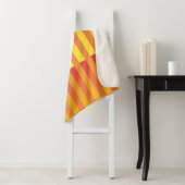 Couverture Sherpa Motif rayé jaune orange (En situation)