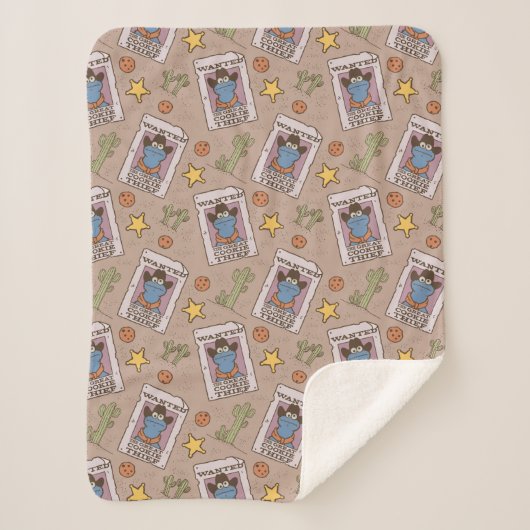 Couverture Sherpa Motif Recherché Cookie Monster (Devant)