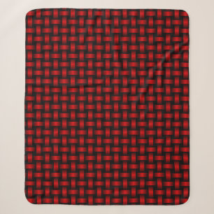 Couverture Sherpa Motif Red Black Weaver