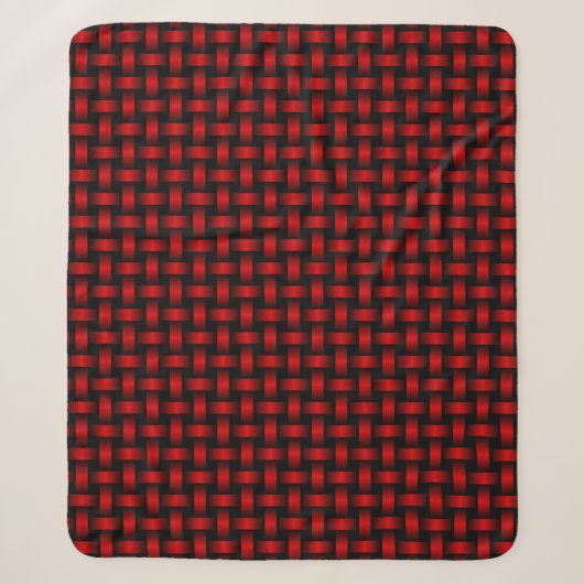 Couverture Sherpa Motif Red Black Weaver (Devant)