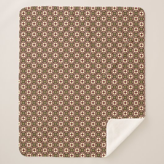 Couverture Sherpa Motif rétro cool (Devant)