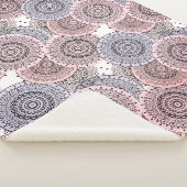 Couverture Sherpa Motif rétro, rétro, beige, gris élégant (3/4)