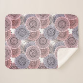 Couverture Sherpa Motif rétro, rétro, beige, gris élégant (Devant (Horizontal))