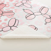 Couverture Sherpa Motif rose chien de ballon (3/4)