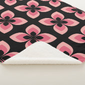 Couverture Sherpa Motif rose deux tons lumineux (3/4)