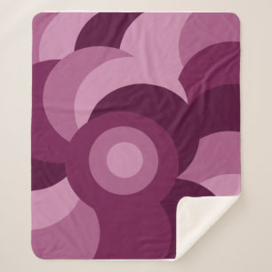Couverture Sherpa motif rose et violet Abstrait