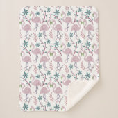 Couverture Sherpa Motif rose flamingo sans couture sur arrière - pla (Devant)