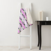 Couverture Sherpa Motif rose unique (En situation)