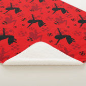 Couverture Sherpa Motif rouge de la silhouette de Ladybug (3/4)