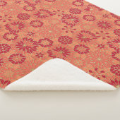Couverture Sherpa Motif rouge et orange (3/4)