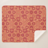 Couverture Sherpa Motif rouge et orange (Devant (Horizontal))