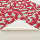 Couverture Sherpa Motif rouge et vert - Koi Fish (3/4)
