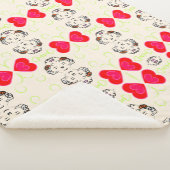 Couverture Sherpa Motif Ruban Mignon (3/4)