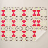 Couverture Sherpa Motif Ruban Mignon (Devant (Horizontal))