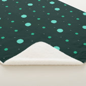 Couverture Sherpa Motif sans couture à pois sarcelle (3/4)