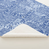 Couverture Sherpa Motif sans couture Abstrait Denim Pockets  (3/4)