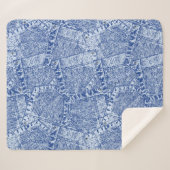 Couverture Sherpa Motif sans couture Abstrait Denim Pockets  (Devant (Horizontal))